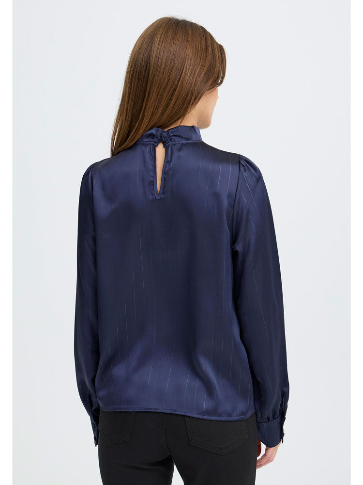 Pulz PzDorota Lurex Blouse Dark Sapphire
