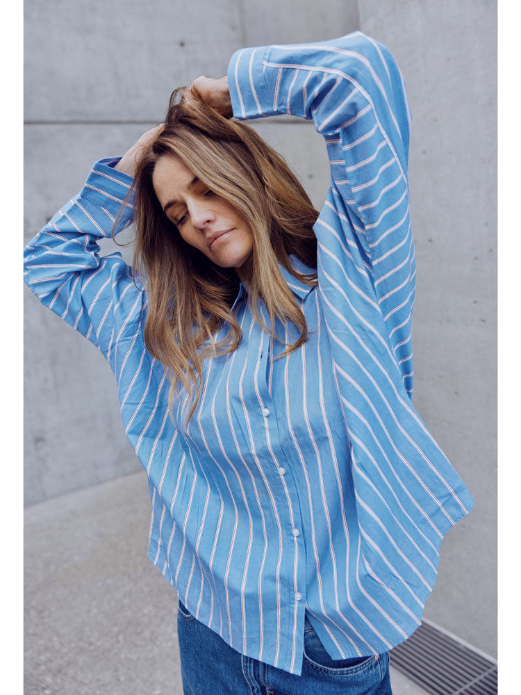 Pulz PzAchelle Shirt Della Robbia Blue