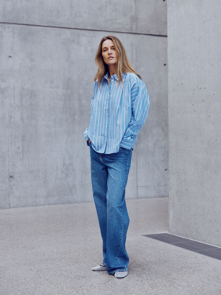 Pulz PzAchelle Shirt Della Robbia Blue