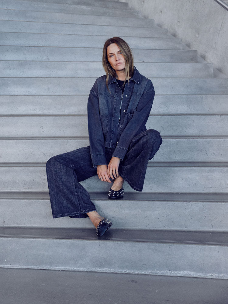 Pulz PzAbigail Shirt Grey Denim