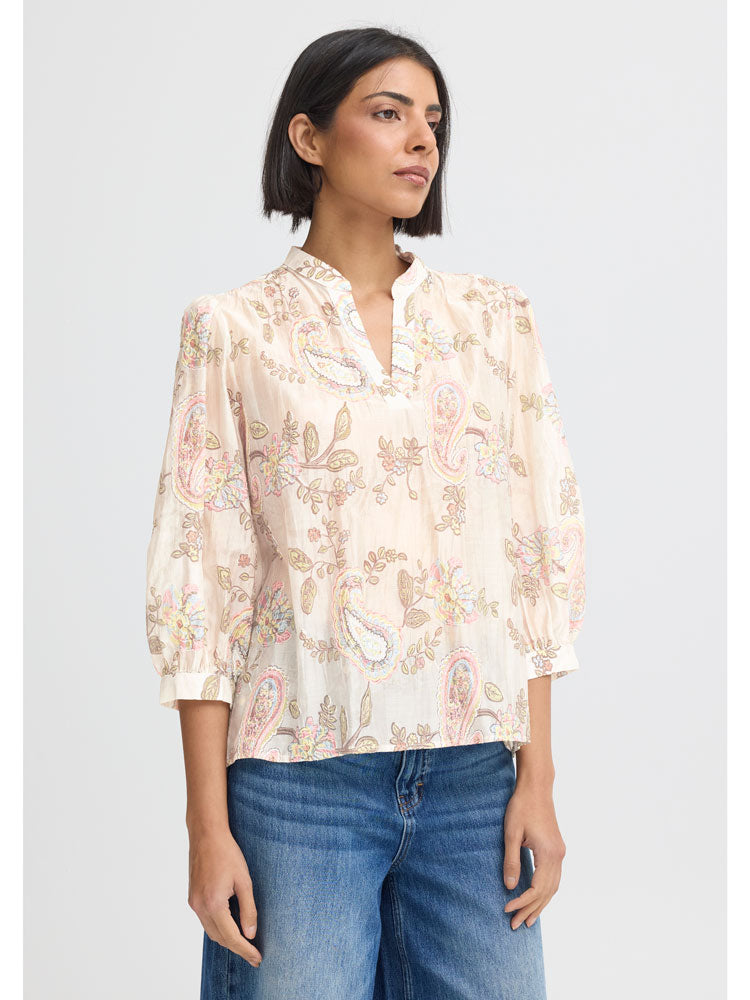 Pulz PzBeckett Blouse Cloud Dancer