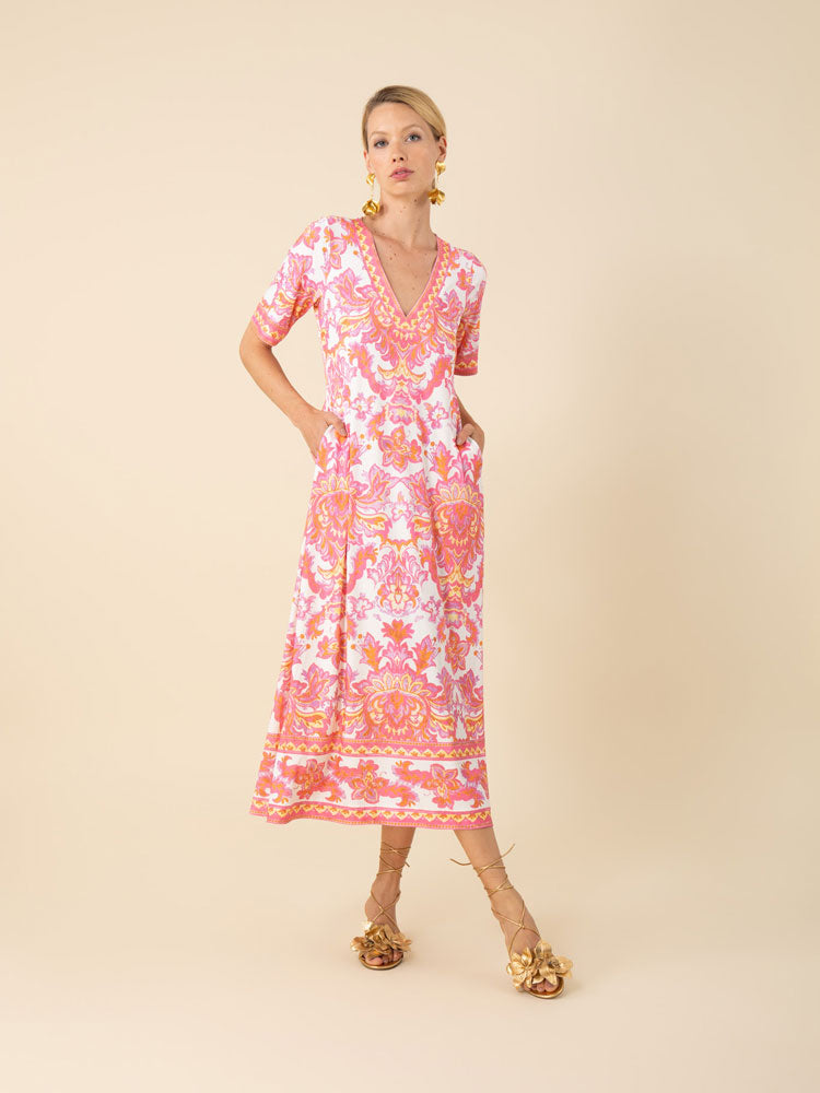 Hale Bob Bethany Dress Pink