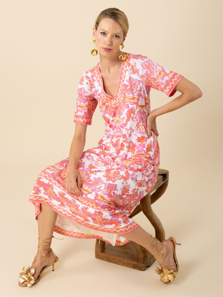 Hale Bob Bethany Dress Pink