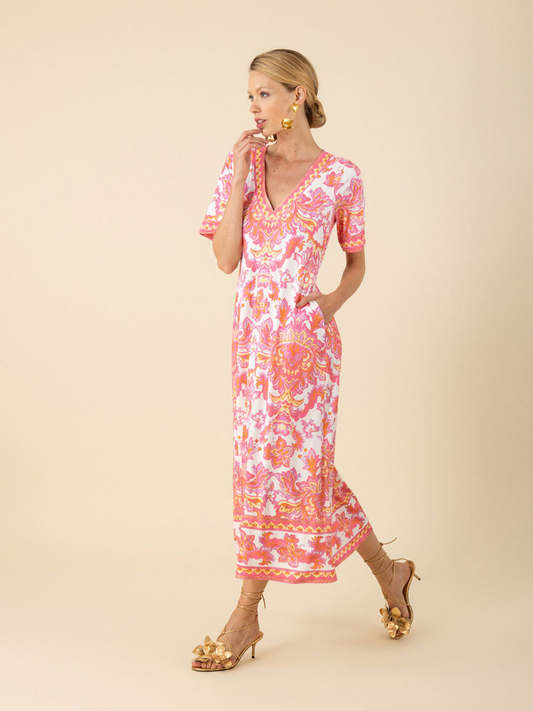 Hale Bob Bethany Dress Pink