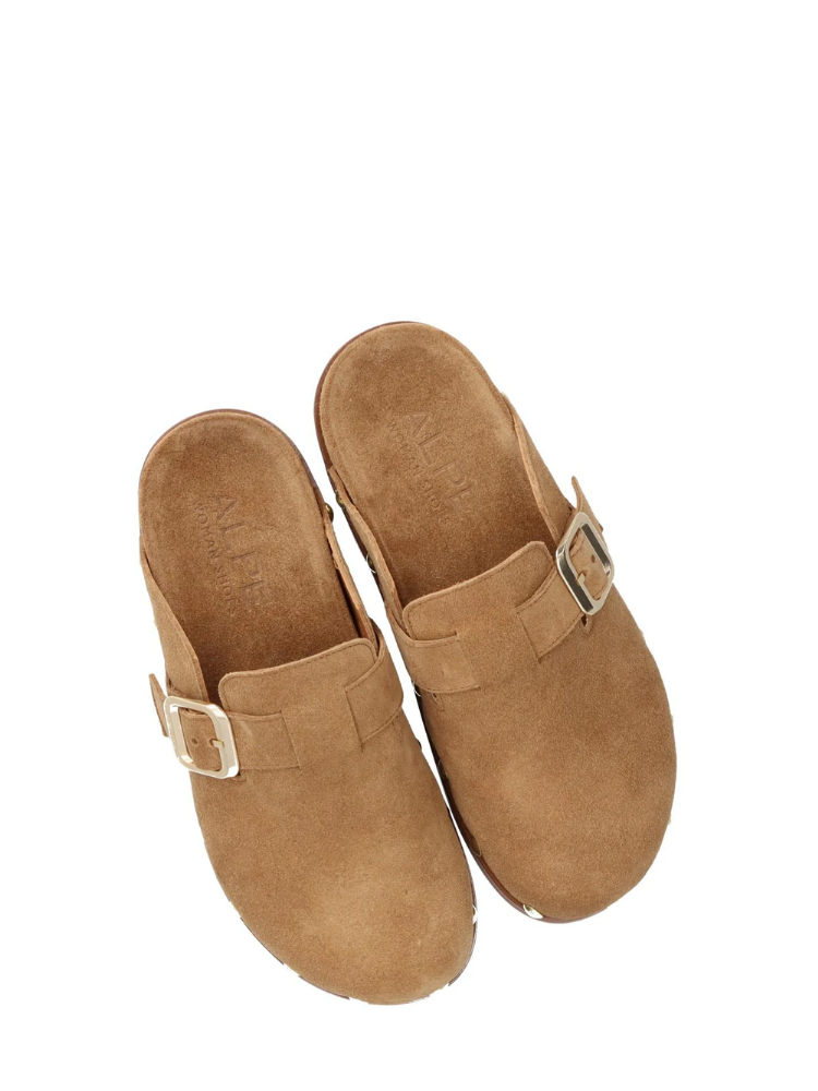 Alpe Closed Toe Suede Slider