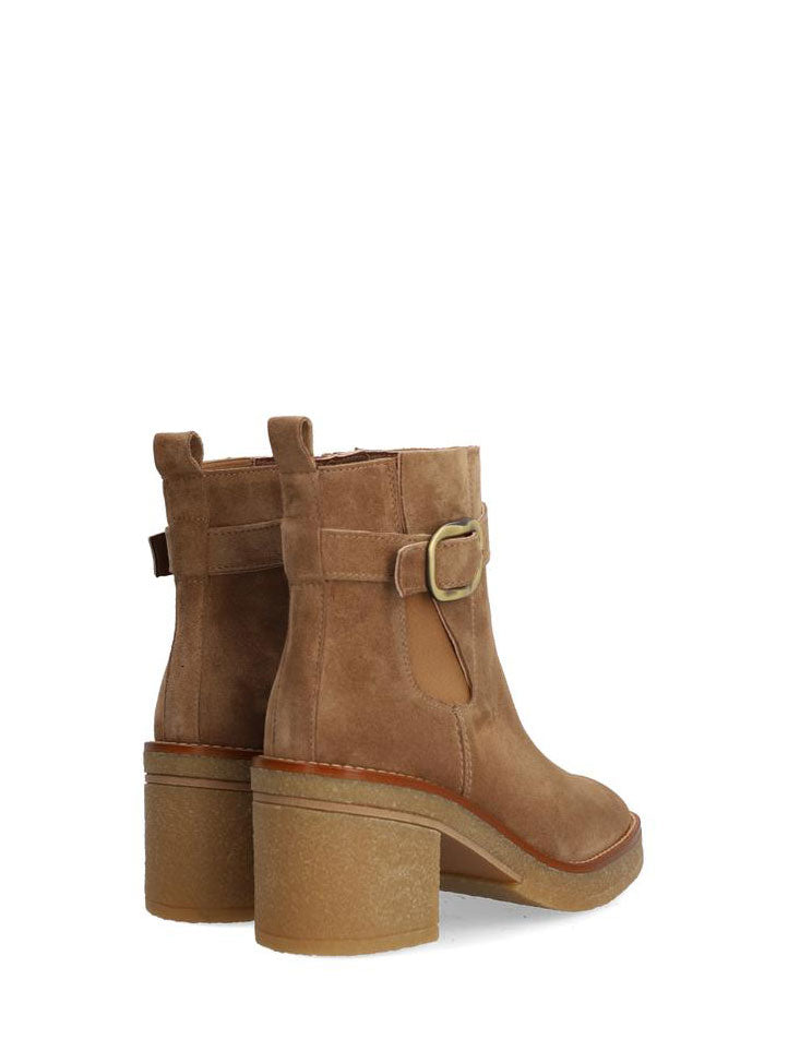 Alpe Buckle Boots Taupe