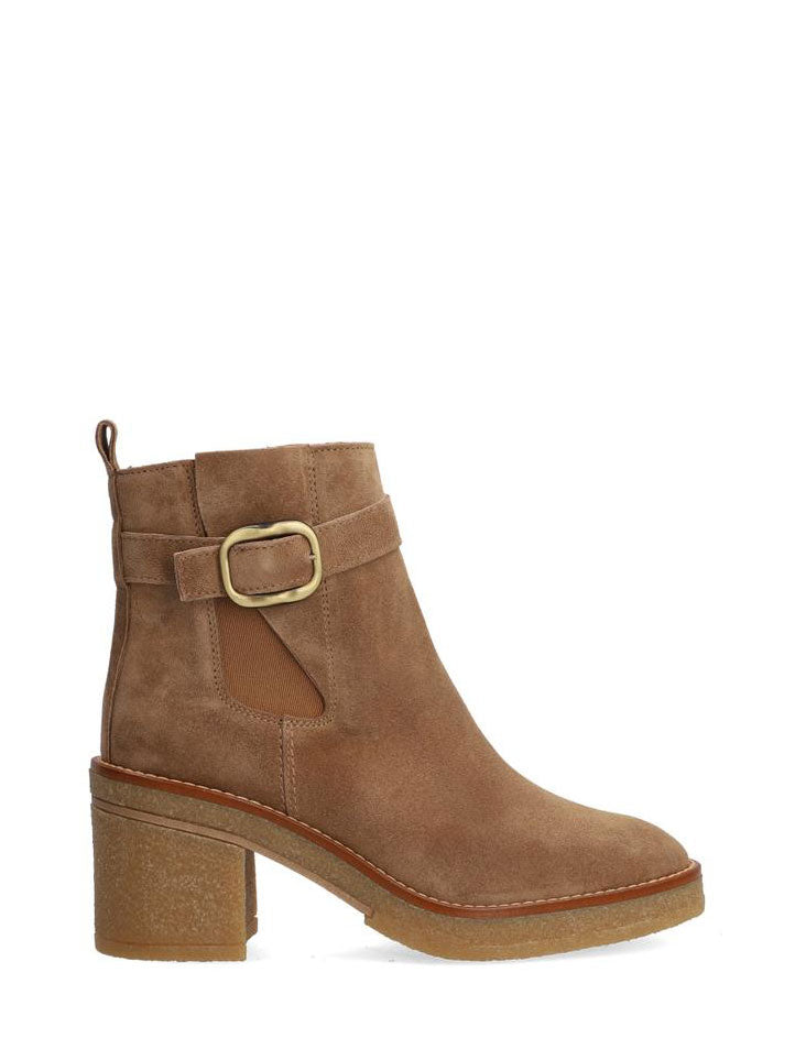 Alpe Buckle Boots Taupe