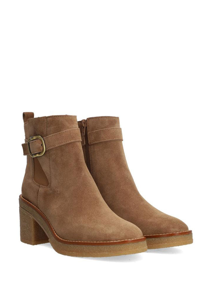 Alpe Buckle Boots Taupe