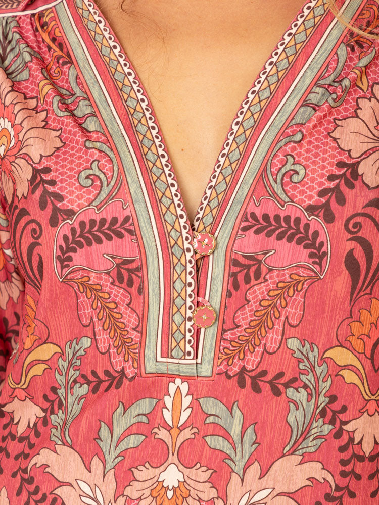 Hale Bob Printed Top Rose