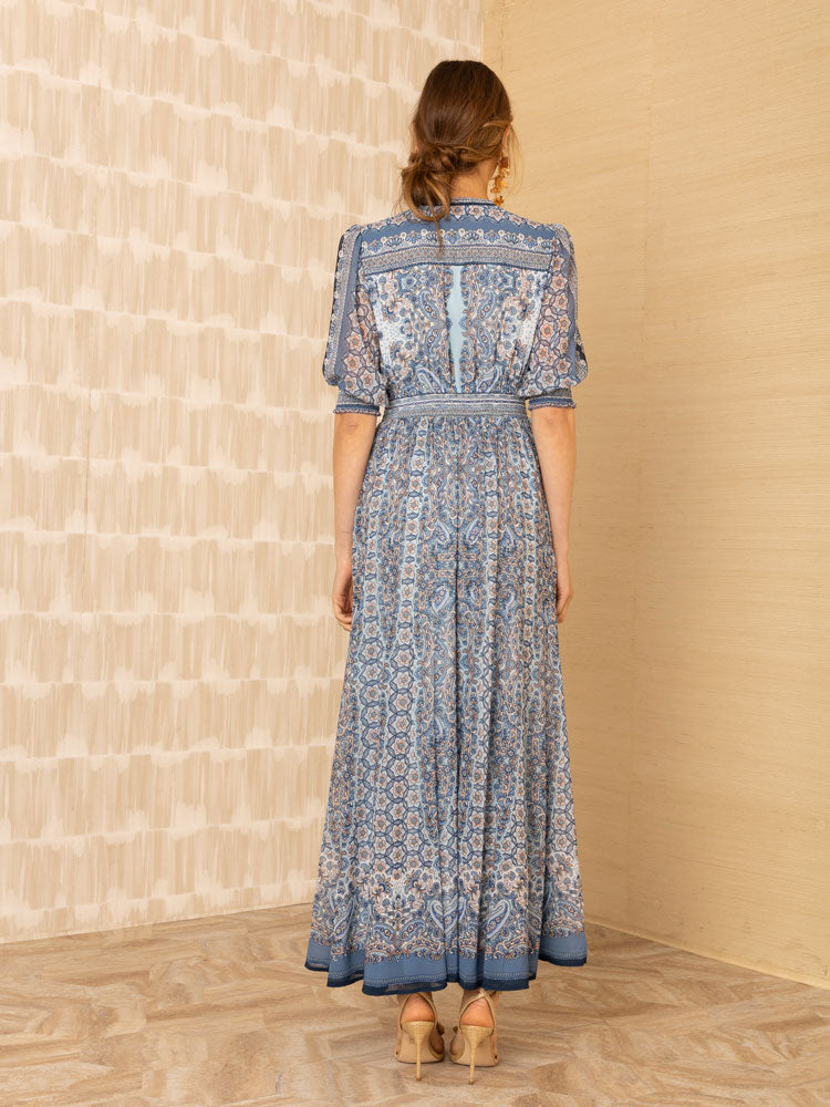 Hale Bob Blue Printed Dress