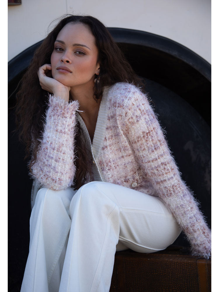 Hale Bob Knitted Cardigan Pink