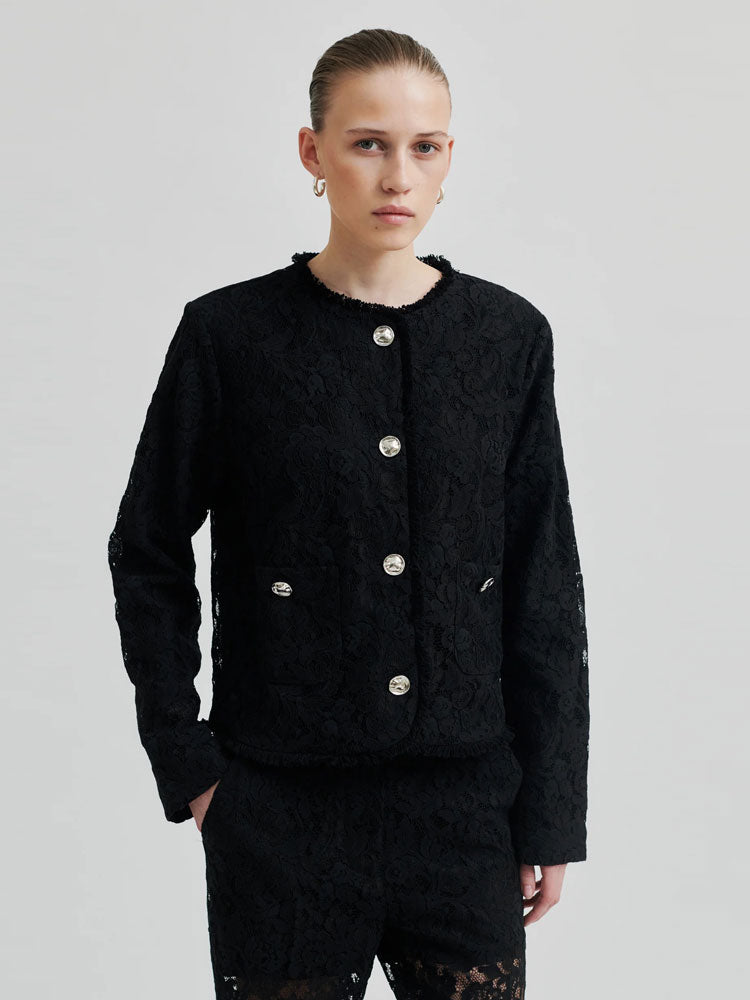 Second Female Border Jacket Black