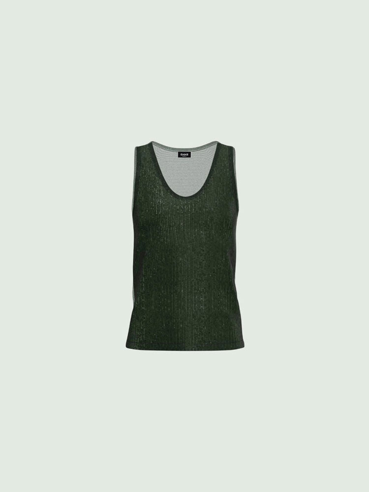 Emme Marella Veneto Vest Top Dark Green