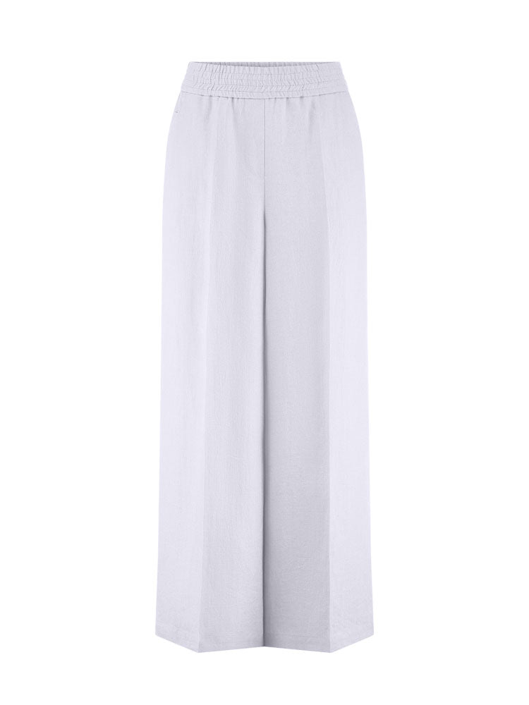 Riani Wide Fit Linen Trousers White