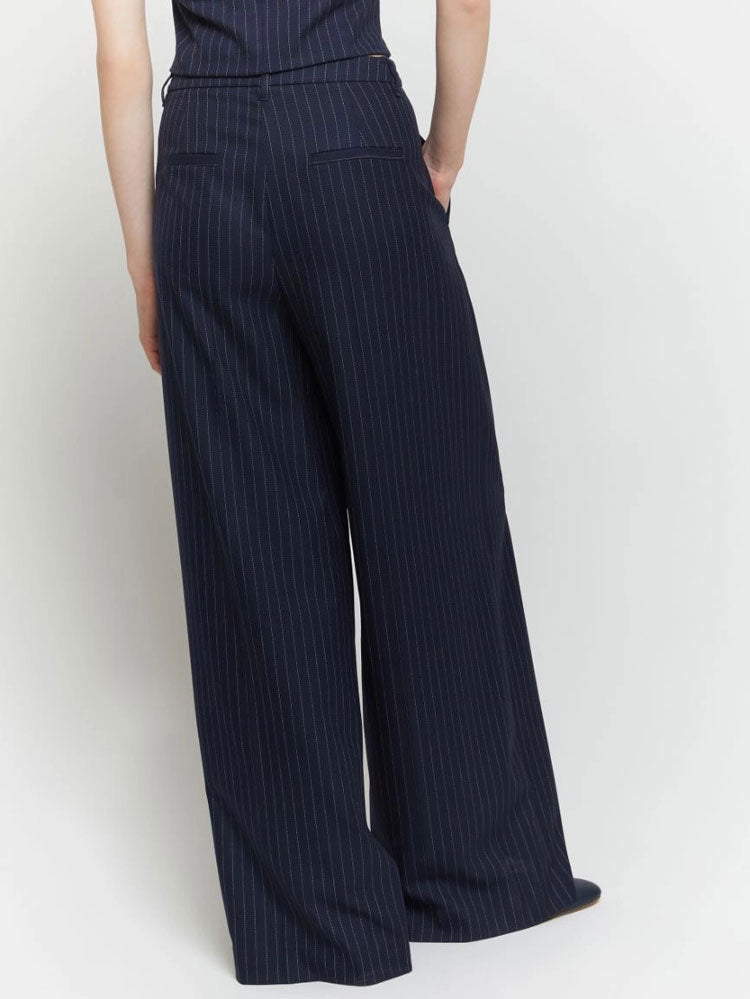 iBlues Rasoio Trousers Navy Pinstripes