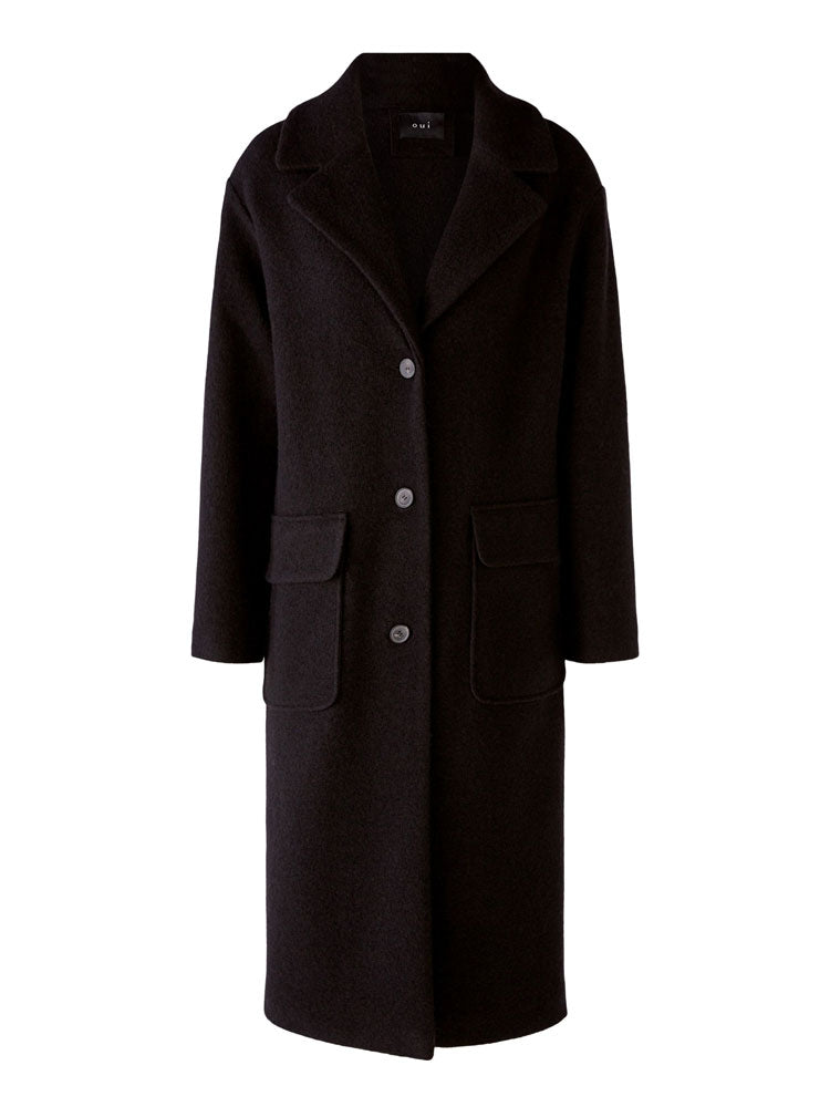Oui Wool Coat Black