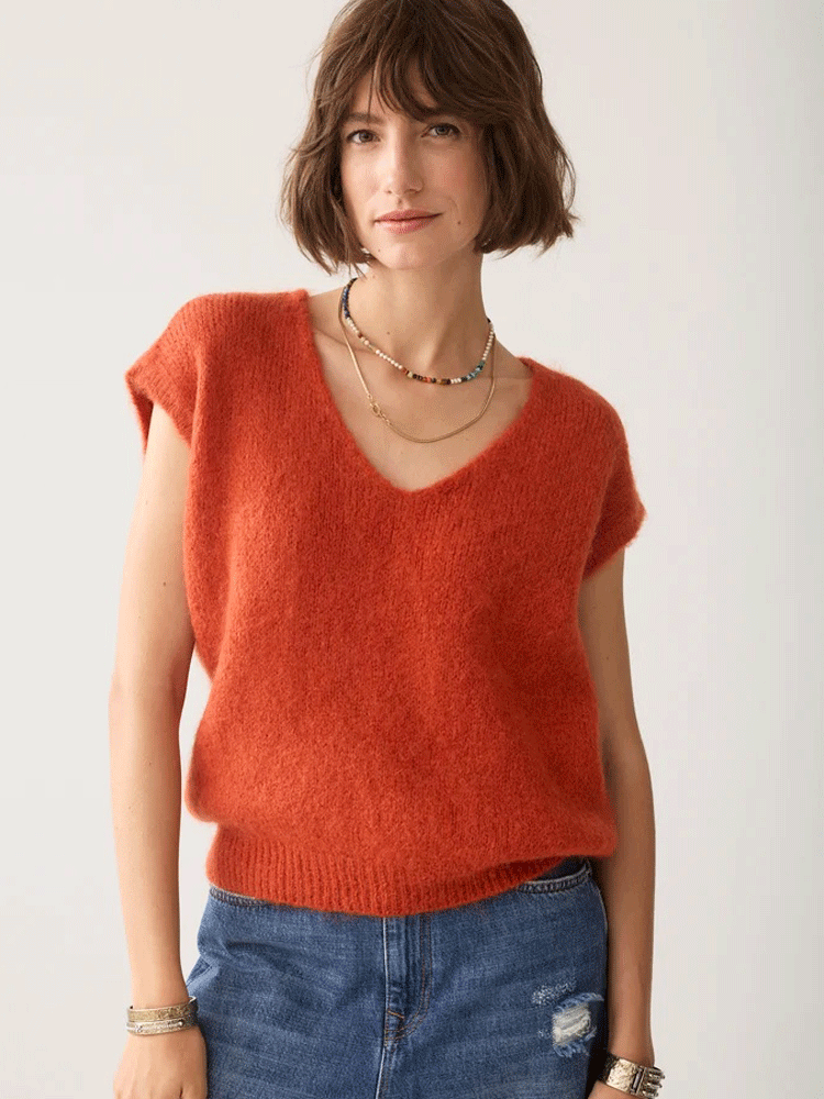 Summum Spencer Slip-Over Mohair-Wool Blend