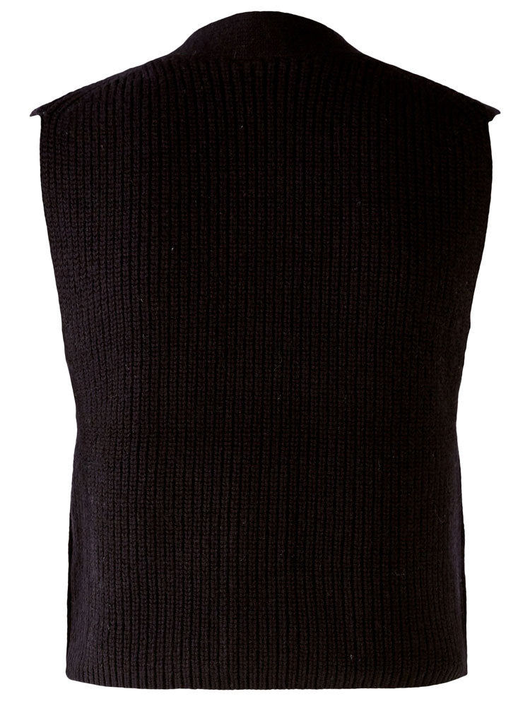 Oui Knitted Waistcoat Black