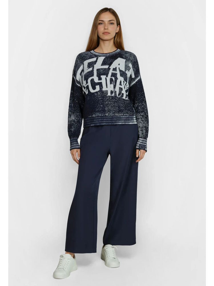 Marc Aurel Graphic Knit Navy