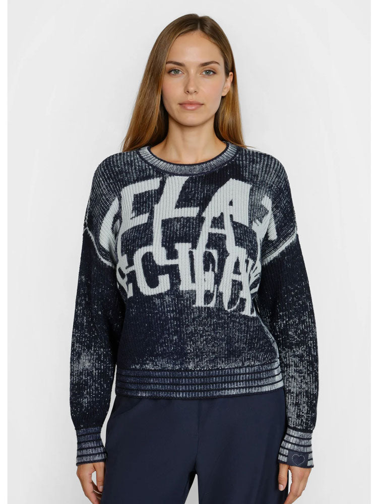 Marc Aurel Graphic Knit Navy