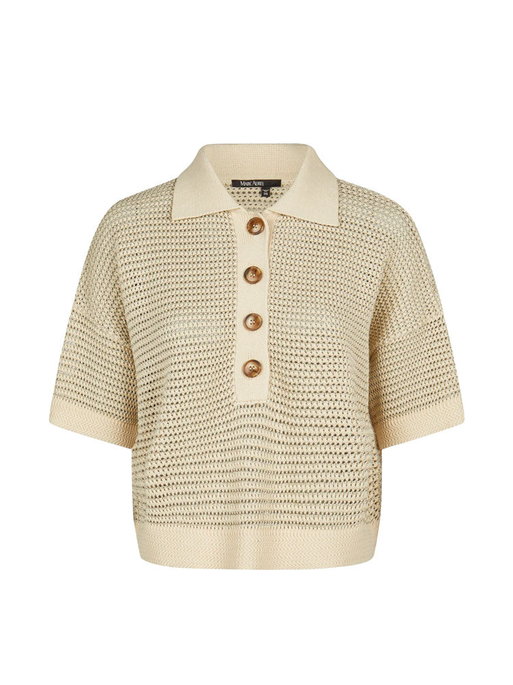 Marc Aurel Polo Knit Light Caramel