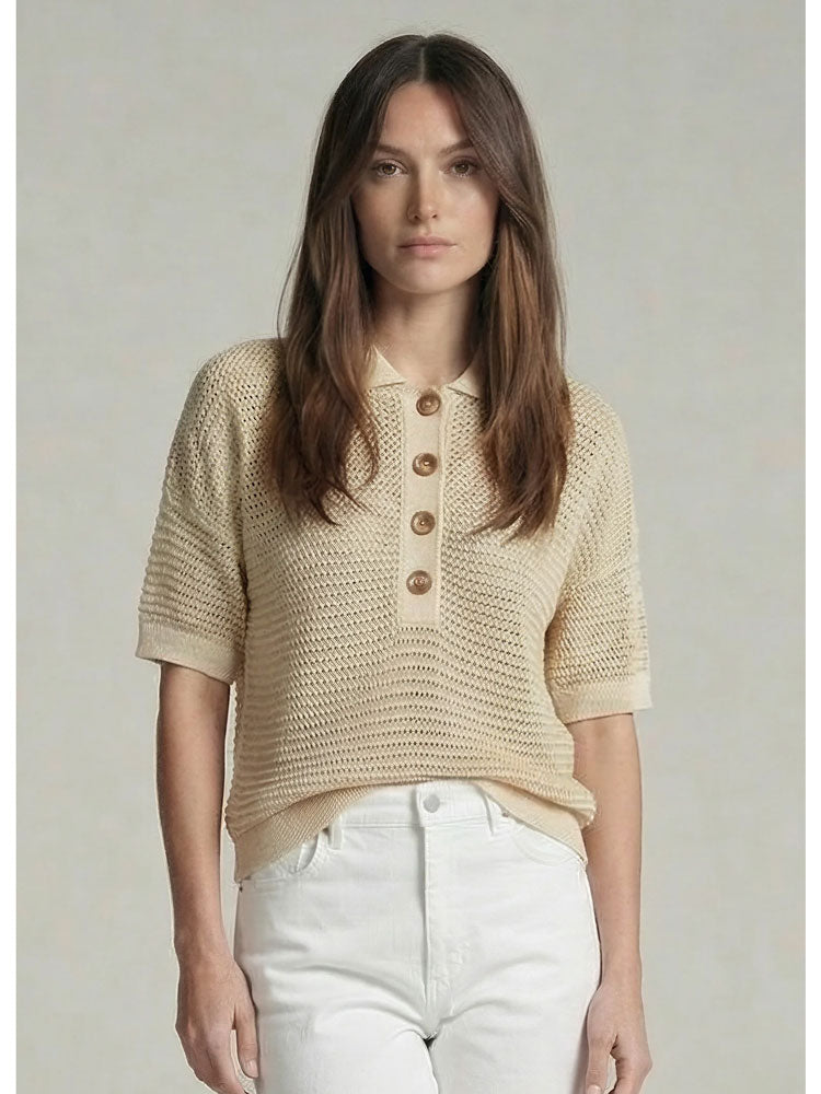 Marc Aurel Polo Knit Light Caramel