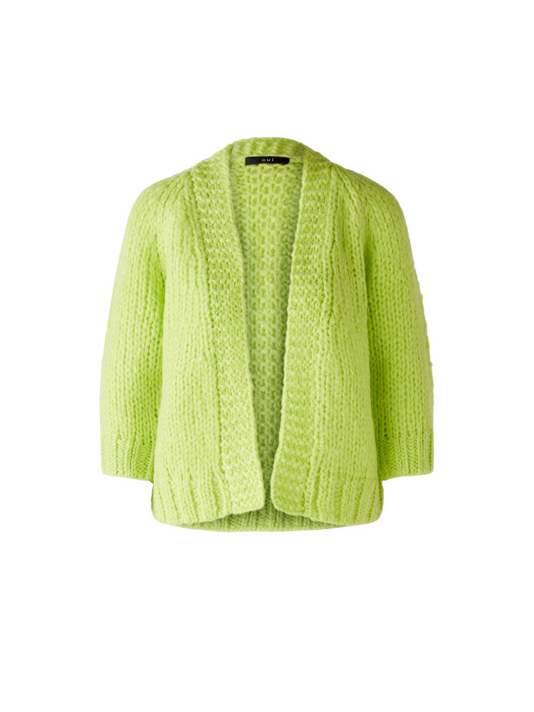 Oui Cardigan Lime Green - Renee's