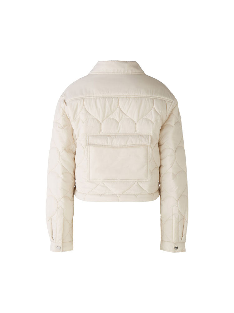 Oui Quilted Jacket Light Stone