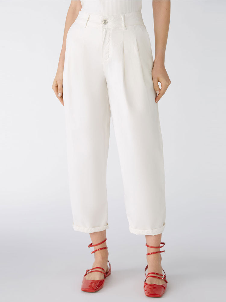 Oui The Relaxed Trousers Off White