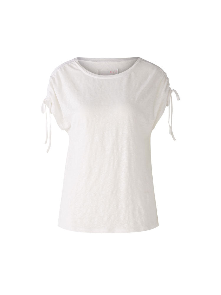 Oui Linen T-Shirt Optic White