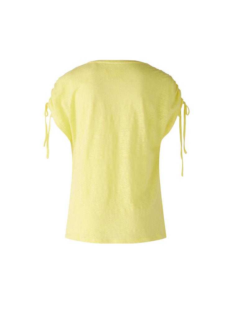 Oui Linen T-Shirt Yellow