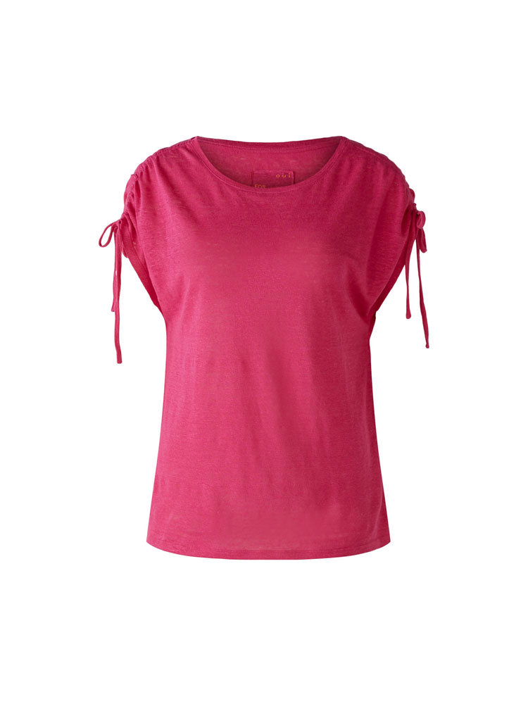 Oui Linen T-Shirt Pink