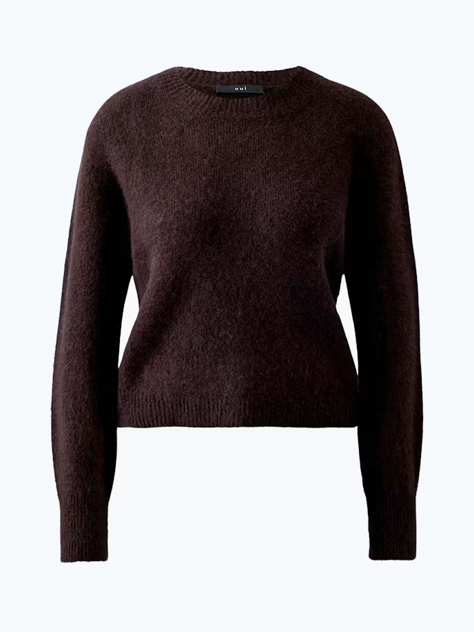 Oui Knitted Jumper Chocolate