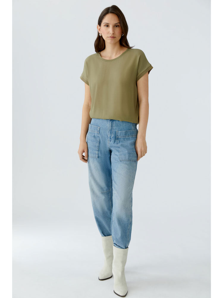 Oui AYANO Blouse Green Garden