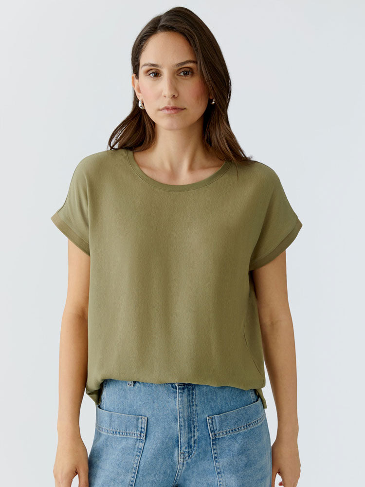 Oui AYANO Blouse Green Garden