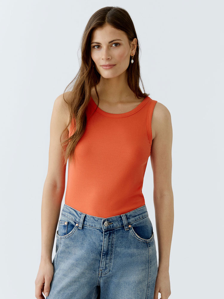 Oui Vest Top Blood Orange