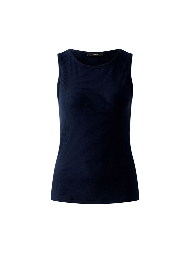 Oui Filiz Tank Top Dark Blue