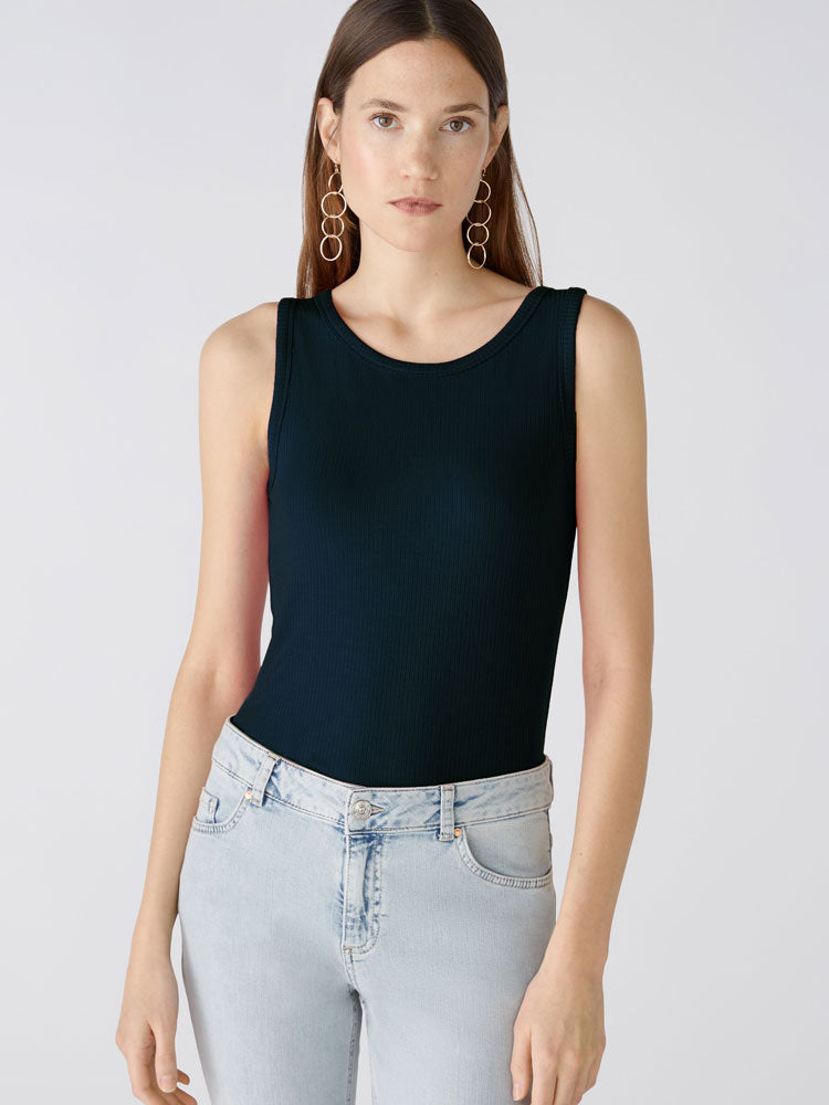 Oui Filiz Tank Top Dark Blue