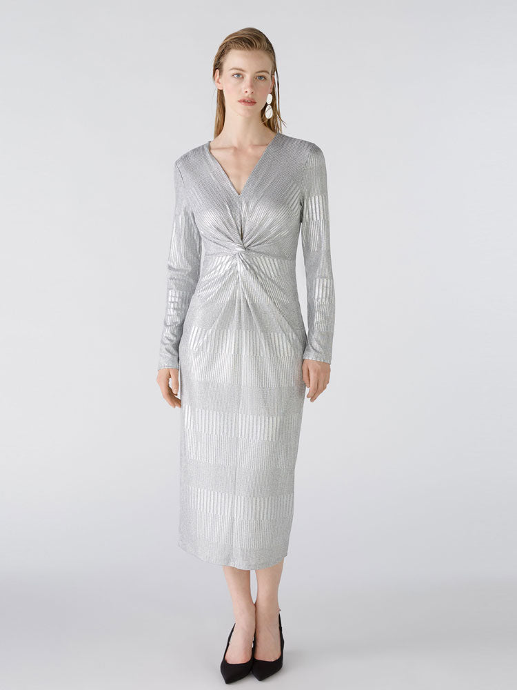 Oui Dress Silver Gunmetal