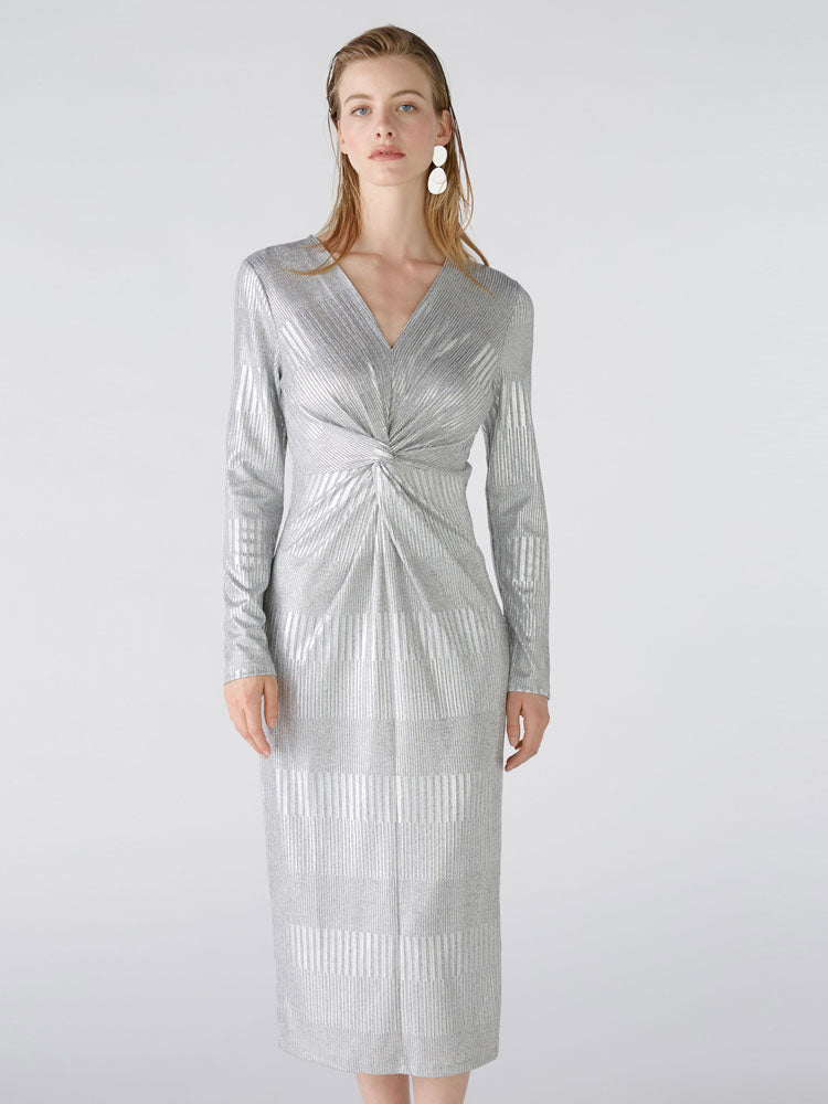 Oui Dress Silver Gunmetal