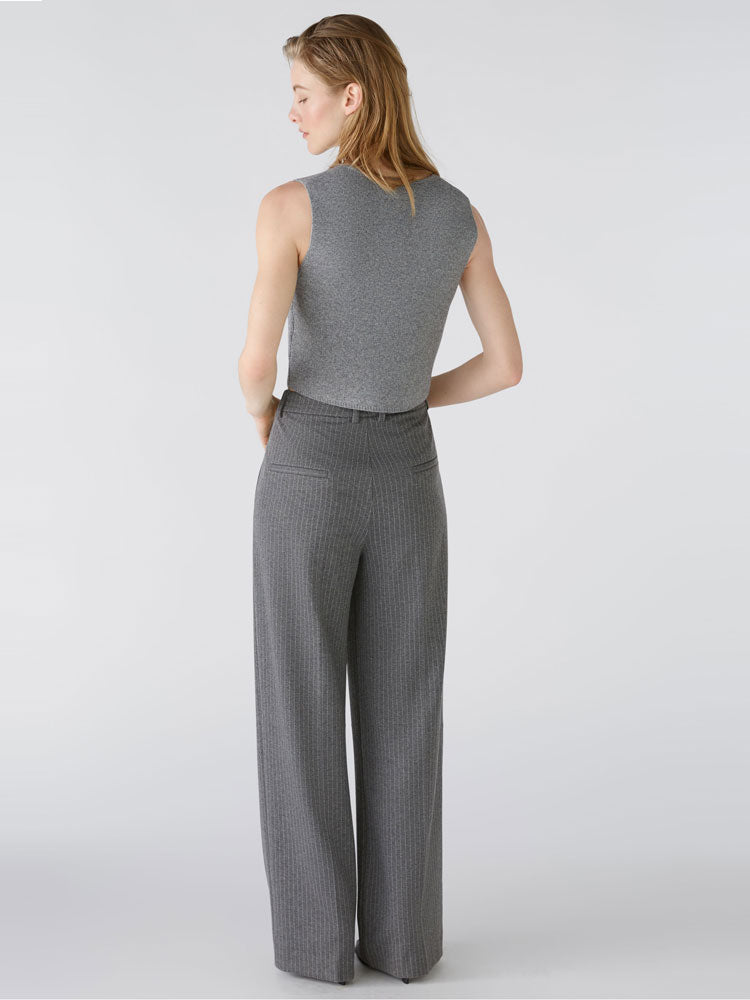 Oui Knitted Waistcoat Grey