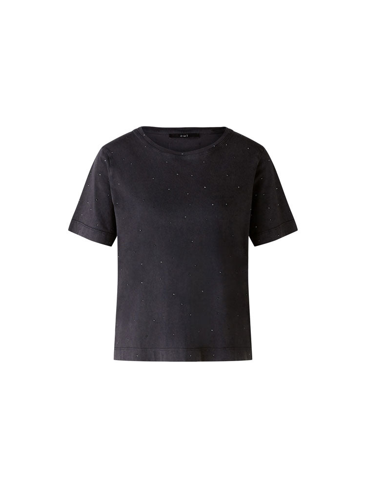 Oui T-Shirt Washed Out Black