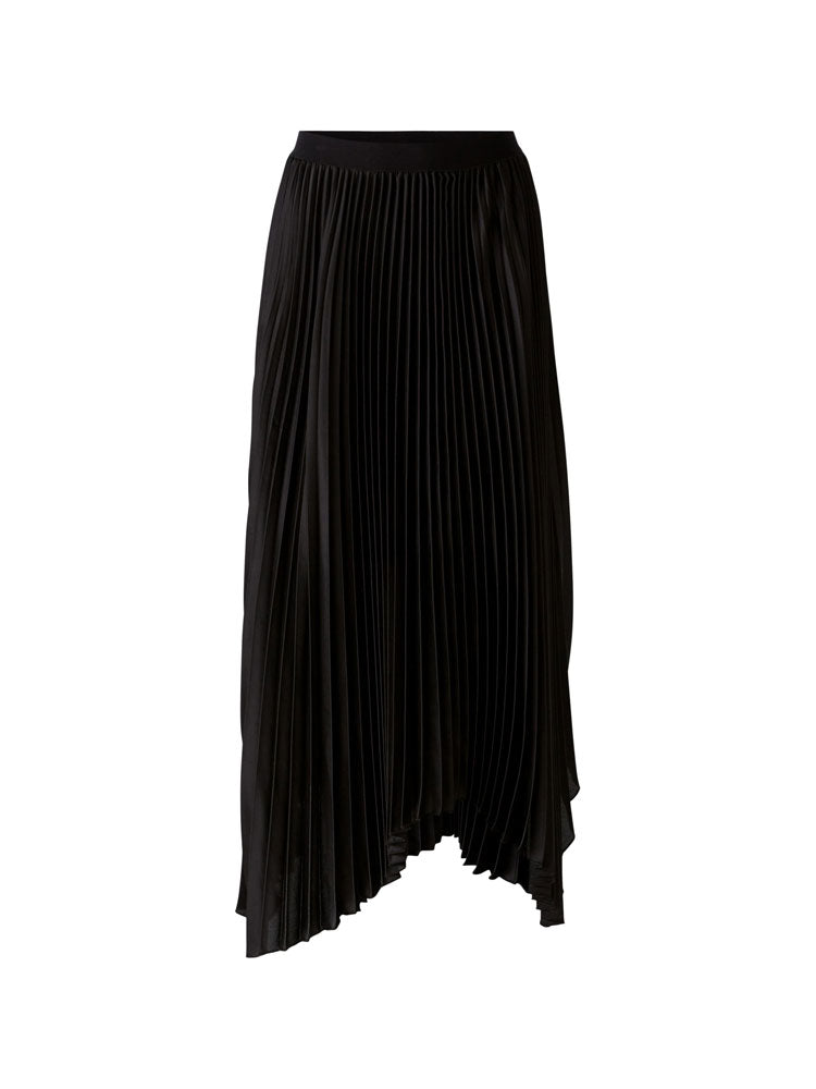 Oui Pleated Midi Skirt Black