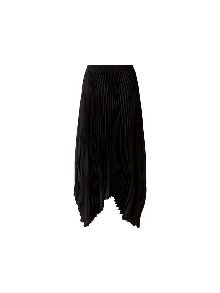 Oui Pleated Midi Skirt Black