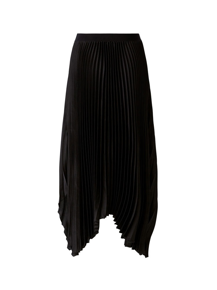 Oui Pleated Midi Skirt Black