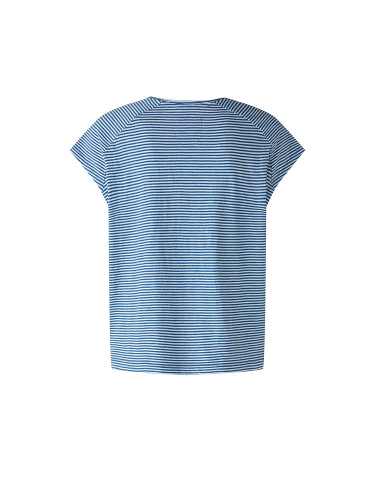 Oui Striped T-Shirt Blue &amp; White