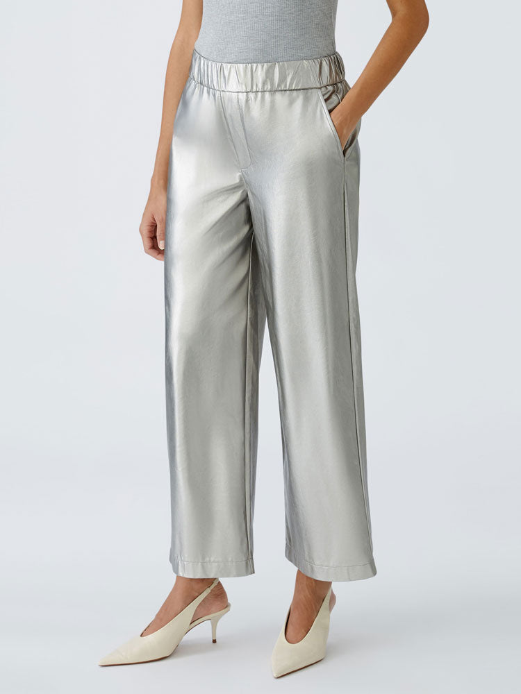 Oui Culotte Trousers Silver