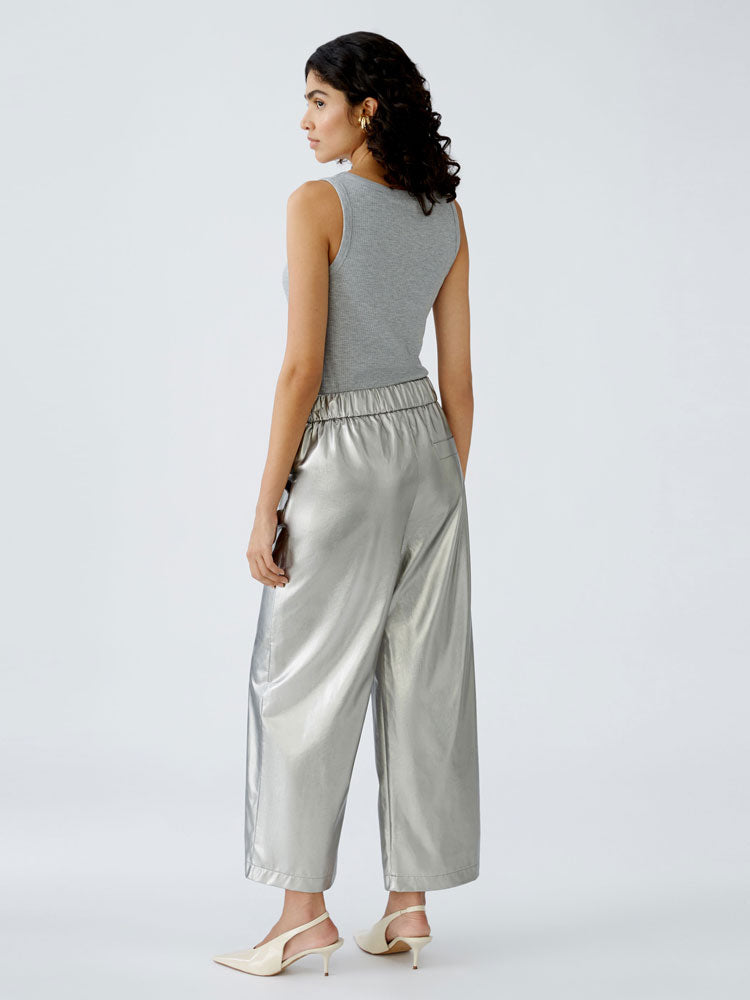 Oui Culotte Trousers Silver