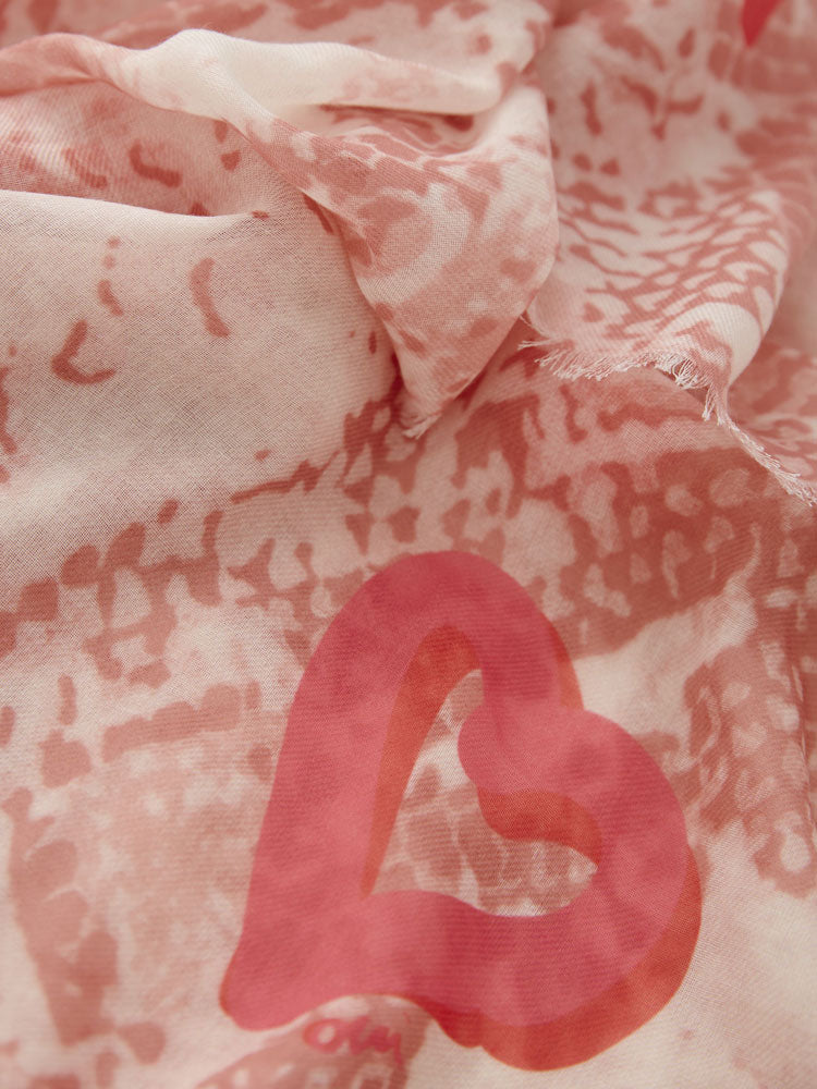 Oui Scarf Rose Red