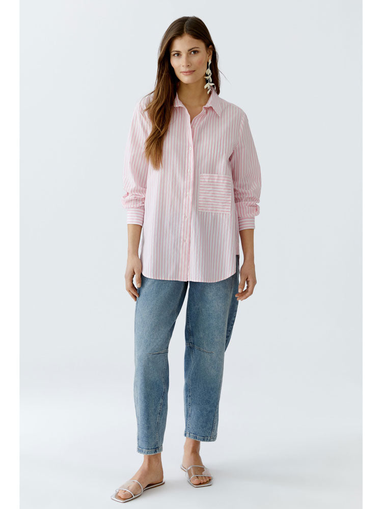 Oui Stripe Shirt Pink